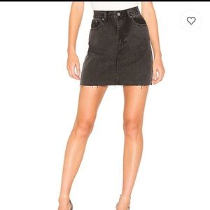 Black jean skirt